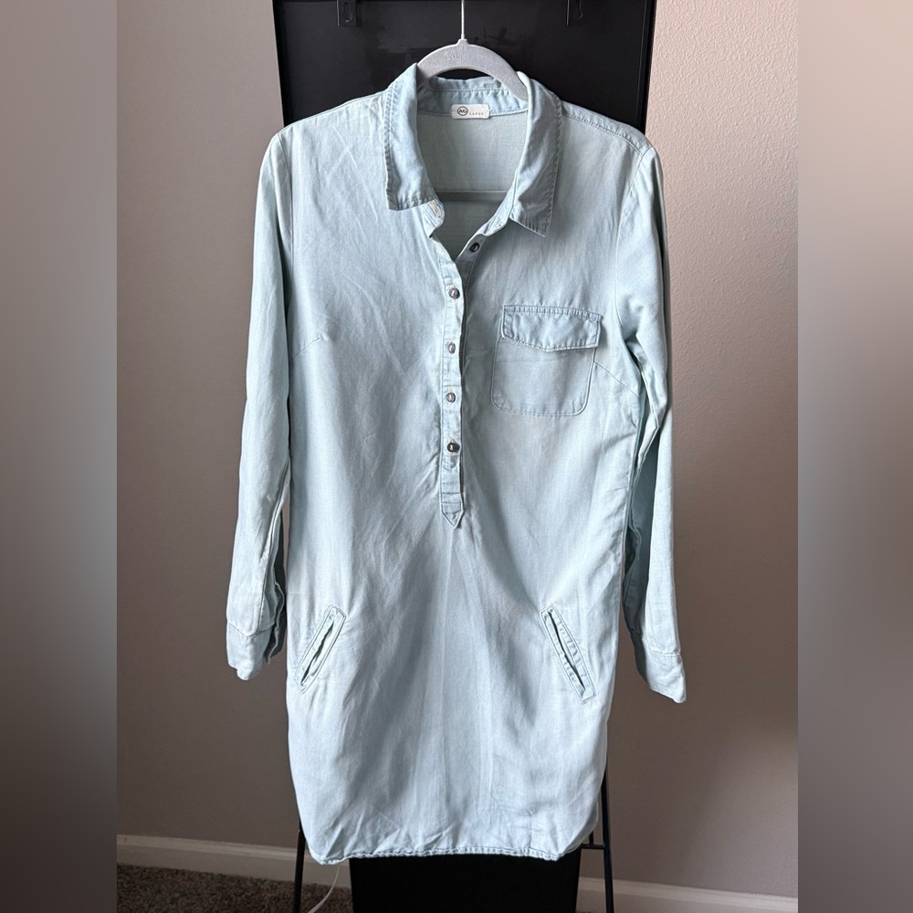AG Adriano Goldschmied Light Blue Shirt Dress